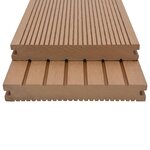 vidaXL Panneaux de terrasse solides et accessoires WPC 30m² 2 2 m Teck