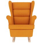 vidaXL Chaise à bascule jaune foncé 74x90x102 cm tissu