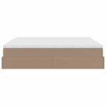 VidaXL Cadre de lit ottoman et matelas cappuccino 160x200cm similicuir