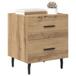 vidaXL Cabinet de chevet avec tiroir Chêne artisanal 40 x 35 x 47 5 cm