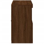 vidaXL Buffet avec lumières LED chêne marron 81x37x67 cm