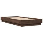 vidaXL Cadre de lit chêne marron 90x200 cm bois d'ingénierie