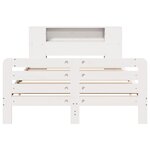 vidaXL Cadre de lit sans matelas blanc 120x190 cm bois de pin massif