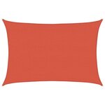vidaXL Voile d'ombrage 160 g/m² Terre cuite 4x6 m PEHD