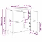 vidaXL Buffets 3 Pièces Chêne artisanal 60 x 35 x 70 cm Bois d'ingénierie