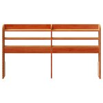 vidaXL Tête de lit avec étagères marron cire 120 cm bois massif de pin