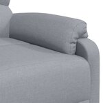 vidaXL Fauteuil électrique de massage Gris clair Tissu