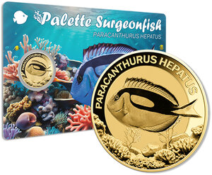Monnaie PALETTE SURGEONFISH Sea Creatures 1/1000 Oz Medaille Or