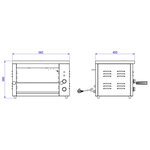 Salamandre cuisine professionnelle - 580 x 400 mm - combisteel -  - rvs aisi 201 580x400x380mm