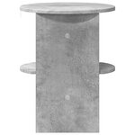 vidaXL Meuble d'appoint Gris Béton Ø40 x 50 cm Bois d’ingénierie