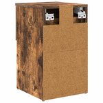 vidaXL Armoire de lit Chêne fumé 29 x 31 5 x 49 cm Bois d'ingénierie