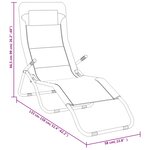 vidaXL Chaises longues pliables lot de 2 crème textilène et acier