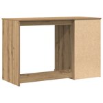 Bureau vidaXL avec rangement Chêne Artisan 50x115x75 cm Bois d'ingénierie