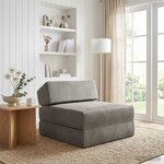 vidaXL Canapé-lit pliable Gris clair 60 x 70 x 41 cm Tissu