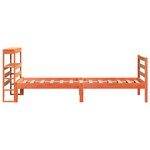 vidaXL Cadre de lit sans matelas cire marron 100x200cm bois pin massif
