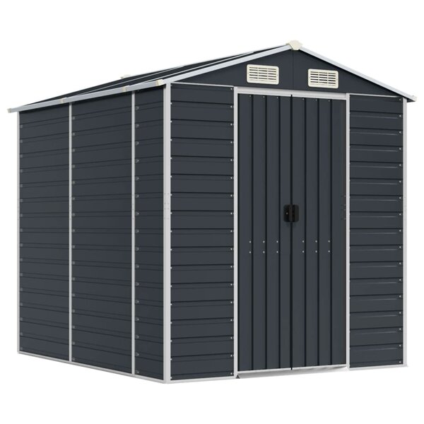 vidaXL Abri de jardin anthracite 191x215x198 cm acier galvanisé