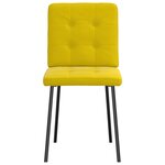 vidaXL Chaises à manger lot de 2 Jaune Velours