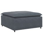 vidaXL Module de repose-pieds de canapé modulaire gris foncé