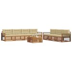 vidaXL Ensemble de canapés d'extérieur 8 Pièces Naturel et Beige