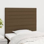 vidaXL Têtes de lit 2 Pièces Marron Foncé 100x5x78/88 cm Tissu