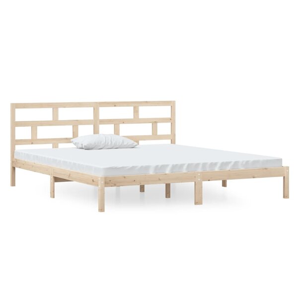 vidaXL Cadre de lit sans matelas bois massif 140x190 cm