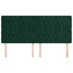vidaXL Tête de lit Vert foncé 180x7x118/128 cm Velours