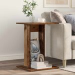 vidaXL Table d'appoint Bois ancien 45 x 40 x 62 5 cm Bois d'ingénierie