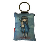 Porte clefs coussin bleu gorjuss