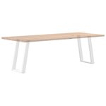 vidaXL Pieds de table à manger en U  2 pièces  blanc  50 x (72-73) cm  acier