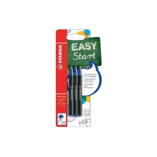 Blister de 3 recharges STABILO EASYoriginal 0 5 mm Bleu effaçable x 10 STABILO