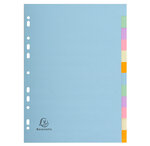 Intercalaires carte pastel 170g Forever 12 positions - A4 x 25 EXACOMPTA