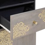 vidaXL Ensemble de mobilier de salle de bain avec tiroir 3 Pièces Gris