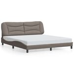 vidaXL Cadre de lit sans matelas Hvar taupe 180x200 cm tissu
