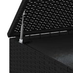 vidaXL Boîte à coussins de jardin Résine tressée 100x49x103 5 cm Noir