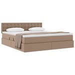 vidaXL Lit avec rangement et matelas Cappuccino 180 x 200 cm