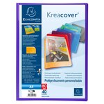 Protège document personnalisable PP Kreacover 80 vues Coloris Aléatoire EXACOMPTA