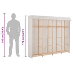 vidaXL Garde-robe Blanc 200 x 40 x 170 cm Tissu