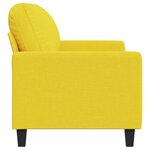 vidaXL Canapé à 2 places Jaune clair 120 cm Tissu