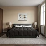 vidaXL Duvet d'été simple Matelassé Anthracite 220 x 240 cm Microfibre
