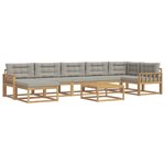 vidaXL Ensemble de canapés d'extérieur 8 Pièces Blanc et gris clair