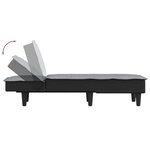 vidaXL Chaise longue gris clair tissu