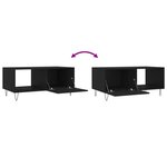 vidaXL Table basse noir 90x50x40 cm bois d'ingénierie