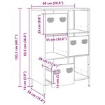 vidaXL Buffet haut vert olive 68x39x103 5 cm acier
