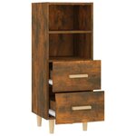 vidaXL Buffet Chêne fumé 34 5x34x90 cm Bois d'ingénierie