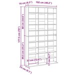 vidaXL Armoire à CD Gris béton 102x23x177 5 cm Bois d'ingénierie