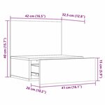vidaXL Table de chevet avec tiroir 2 Pièces Blanc 42 x 32 5 x 40 cm