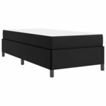 vidaXL Cadre de lit avec matelas Noir 90 x 190 cm Faux cuir