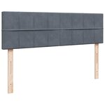 VidaXL Cadre de lit ottoman avec matelas gris foncé 160x200cm velours