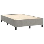 vidaXL Sommier à lattes de lit avec matelas LED Gris clair 120x200 cm