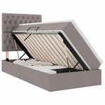 vidaXL Lit de rangement LED avec matelas Taupe 90 x 190 cm Tissu